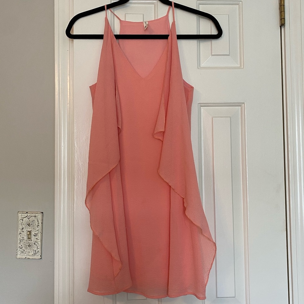 Tyche Boutique Style Peach/Pink Swing Sundress. Size S